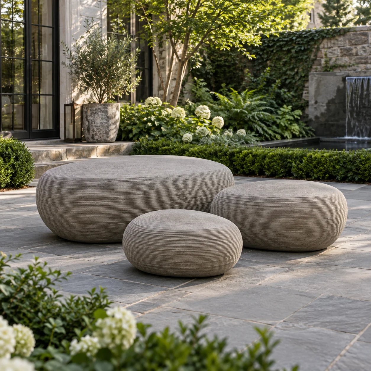 A trio of pebble seats design concept