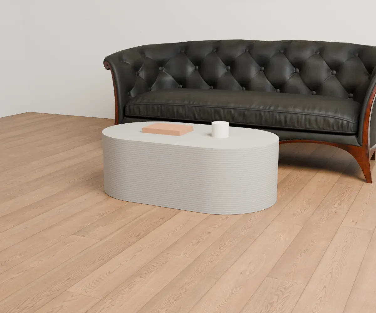 Custom Concrete Interior Objects design concept with a layered concrete finish