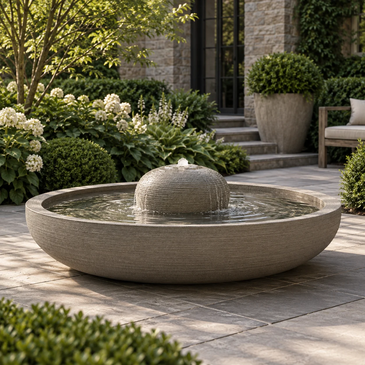 Reflecting basin & bubbler design concept