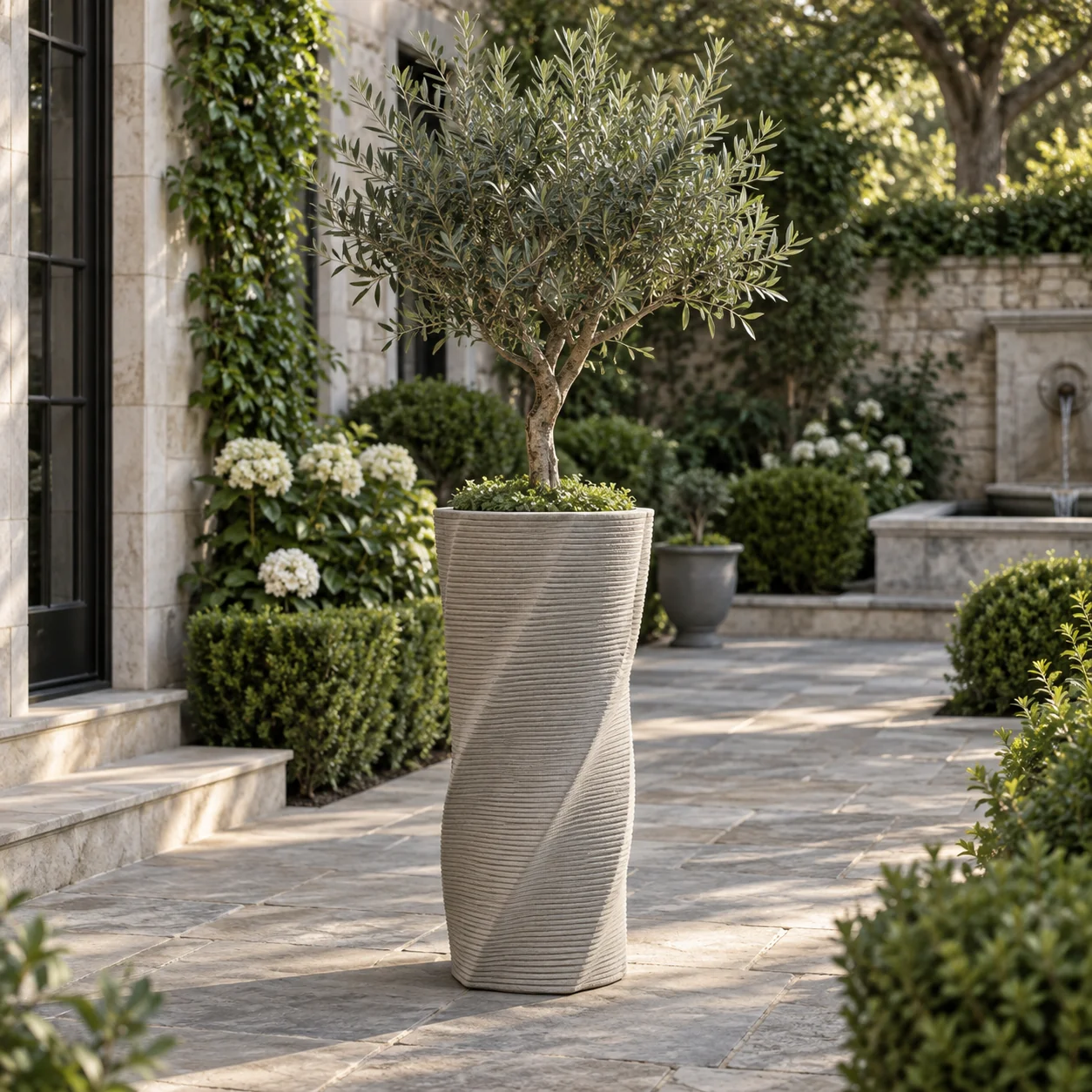 Twisted fluted planter design concept